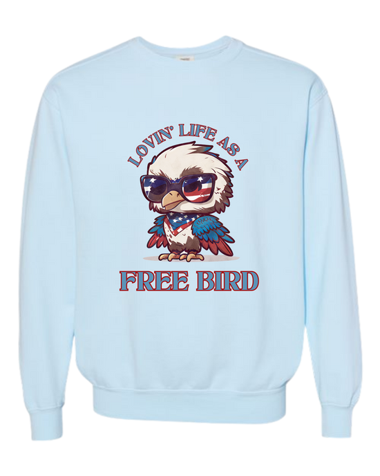 Lovin' Life as a Free Bird - Comfort Colors - Sweatshirt - Blues