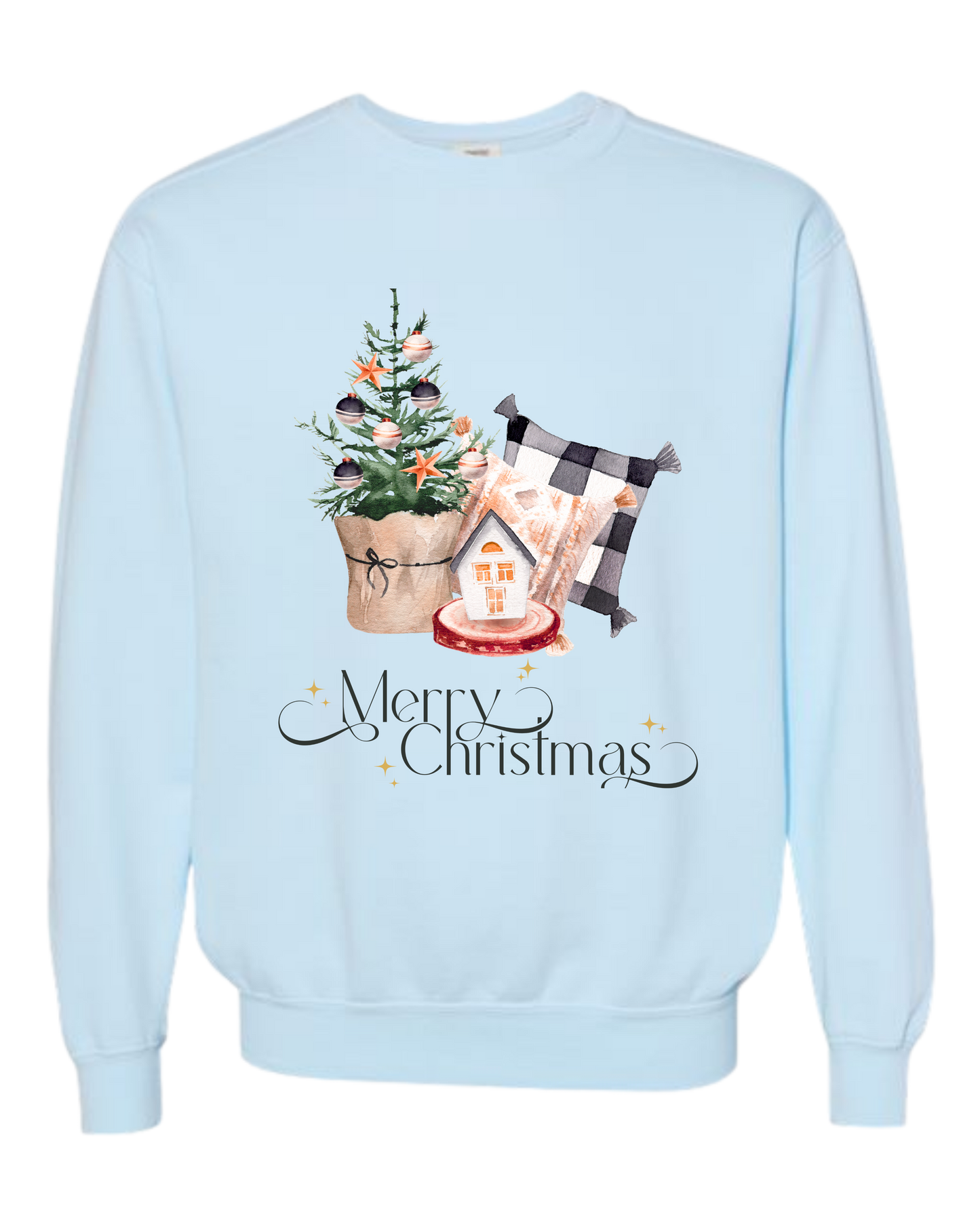 Country Christmas- Comfort Colors - Sweatshirt - Blues
