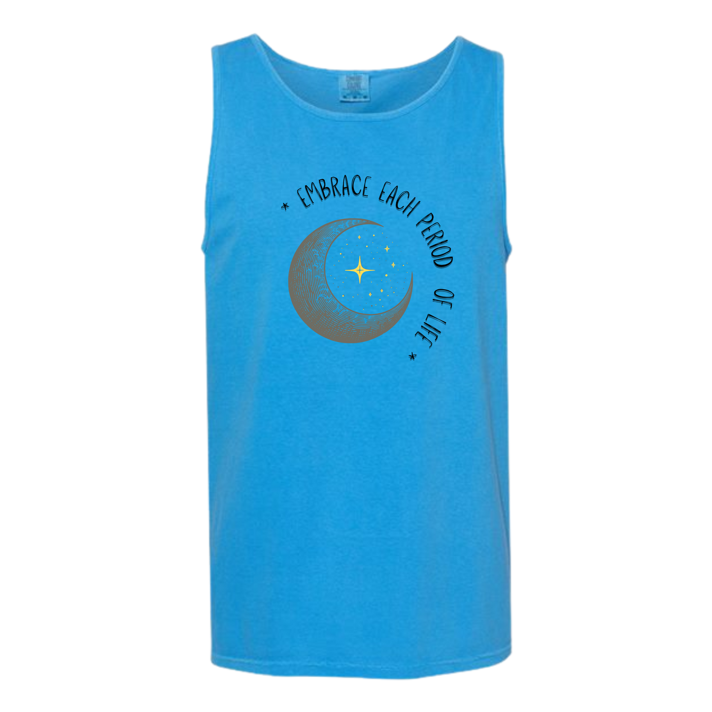 Embrace Each Period of Life - Comfort Colors - Unisex Tank - Neutral Colors & Blues