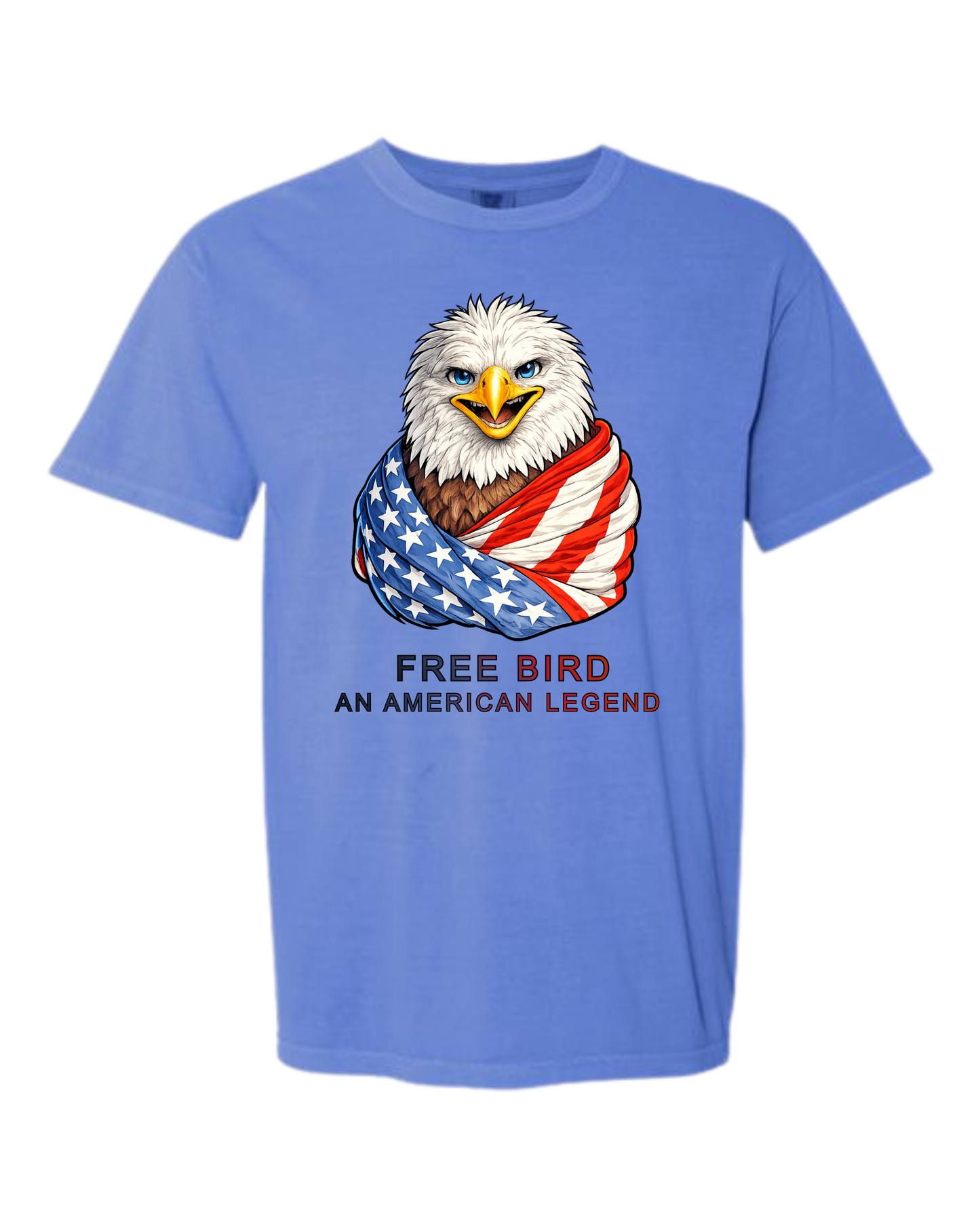 Free Bird An American Legend - Comfort Colors - Heavyweight Unisex Tee - Blues