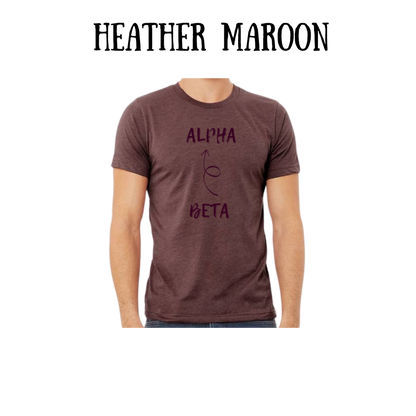 beta to alpha - unisex tee - pinks, purples, neutrals