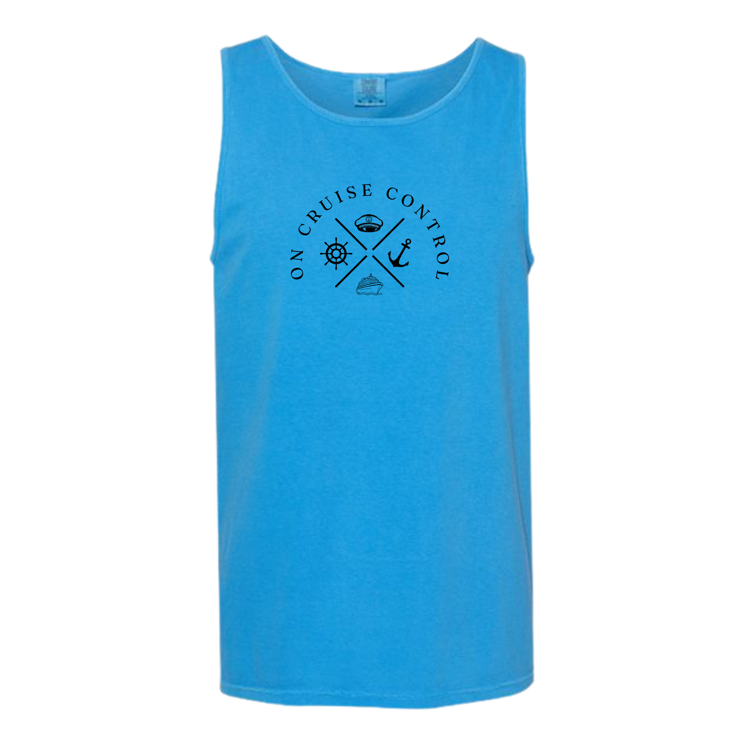 On Cruise Control - Comfort Colors - Unisex Tank - Neutral Colors & Blues