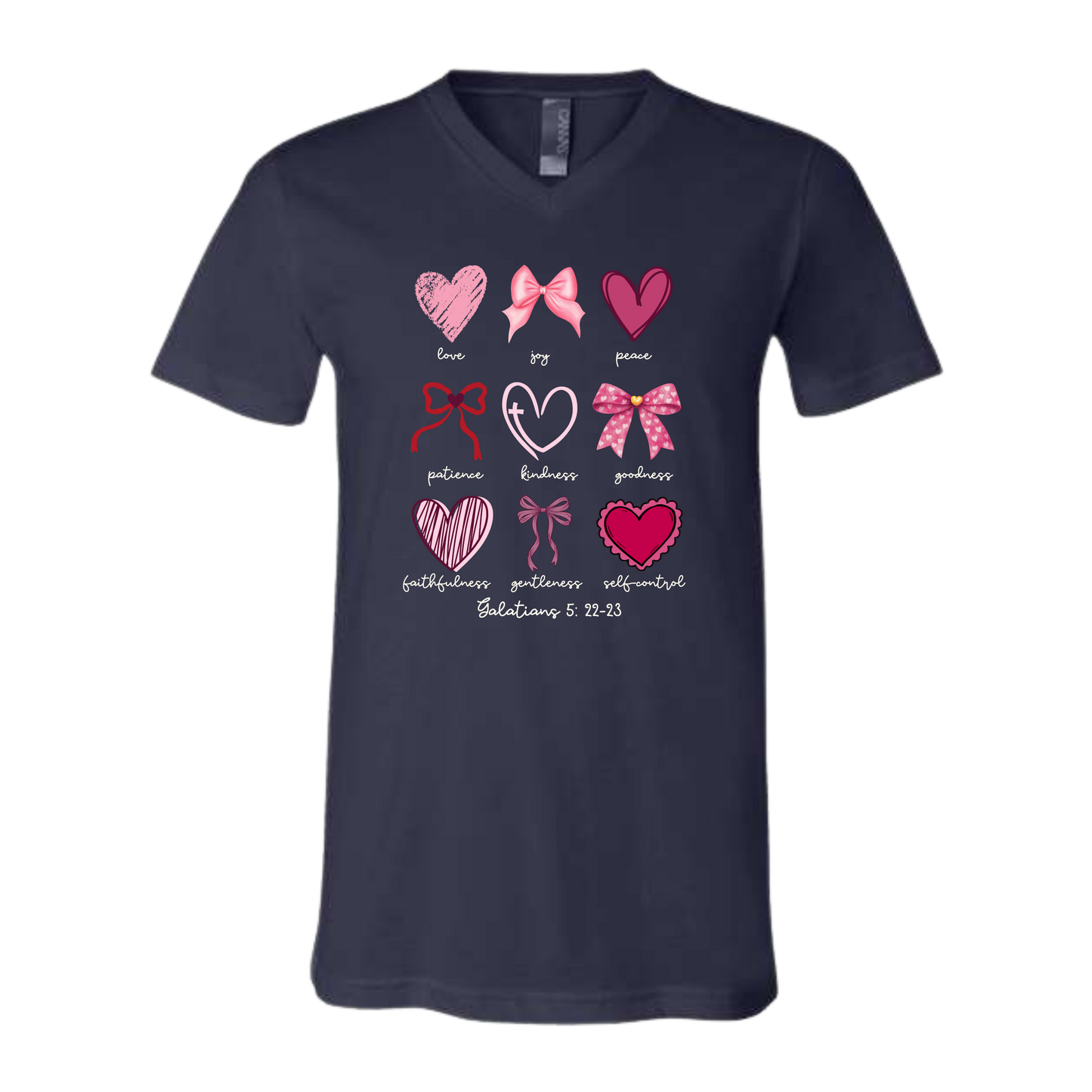 Galatians 5 - Valentines - Bella+Canvas - Unisex V-Neck - Assorted Colors