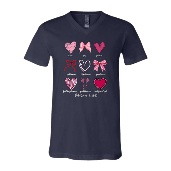 Galatians 5 - Valentines - Bella+Canvas - Unisex V-Neck - Assorted Colors