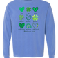 Galatians 5 - St Patrick's Day - Comfort Colors - Heavyweight Long Sleeve Tee - Blues & Greens