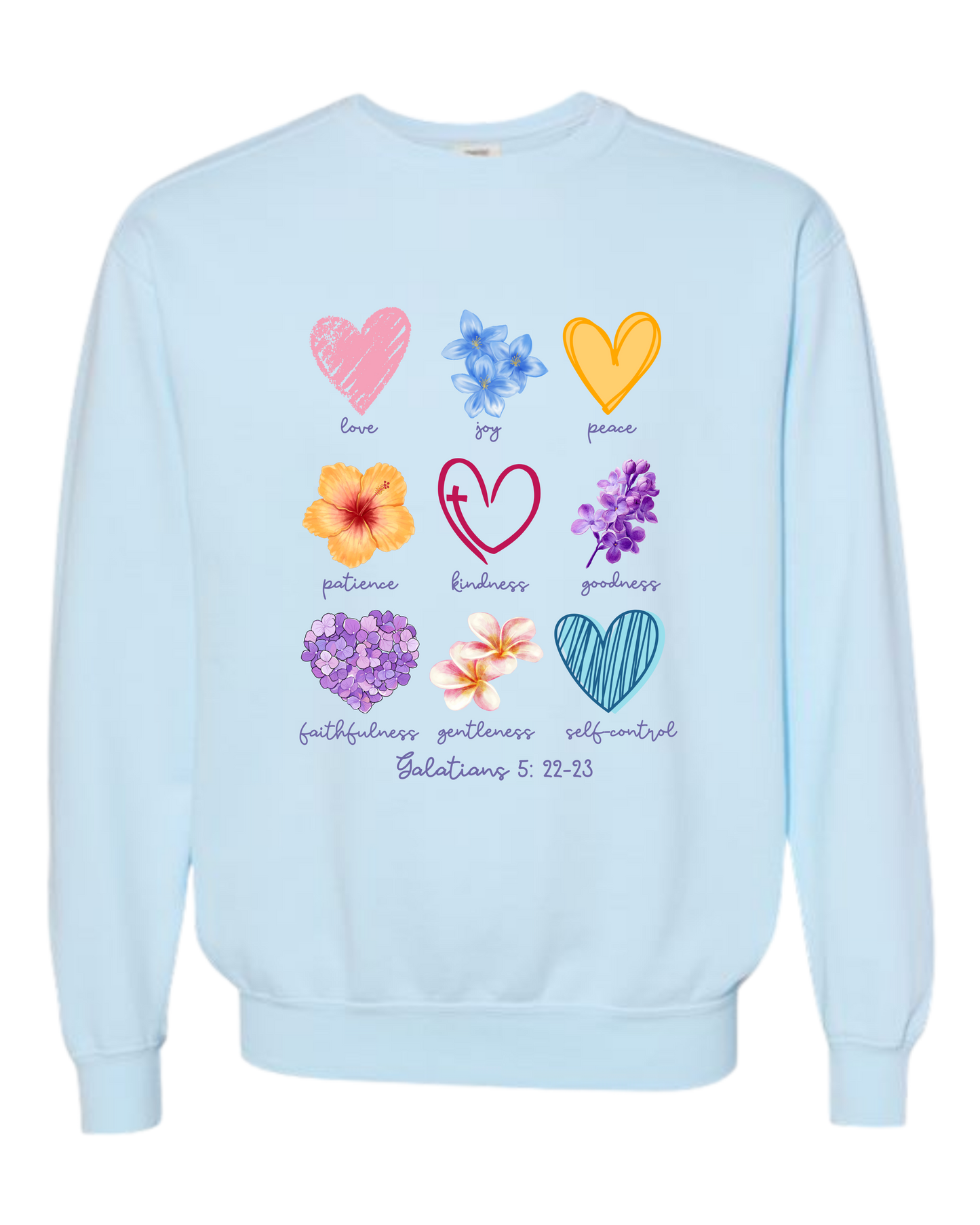 Galatians 5 - Spring - Comfort Colors - Sweatshirt - Blues
