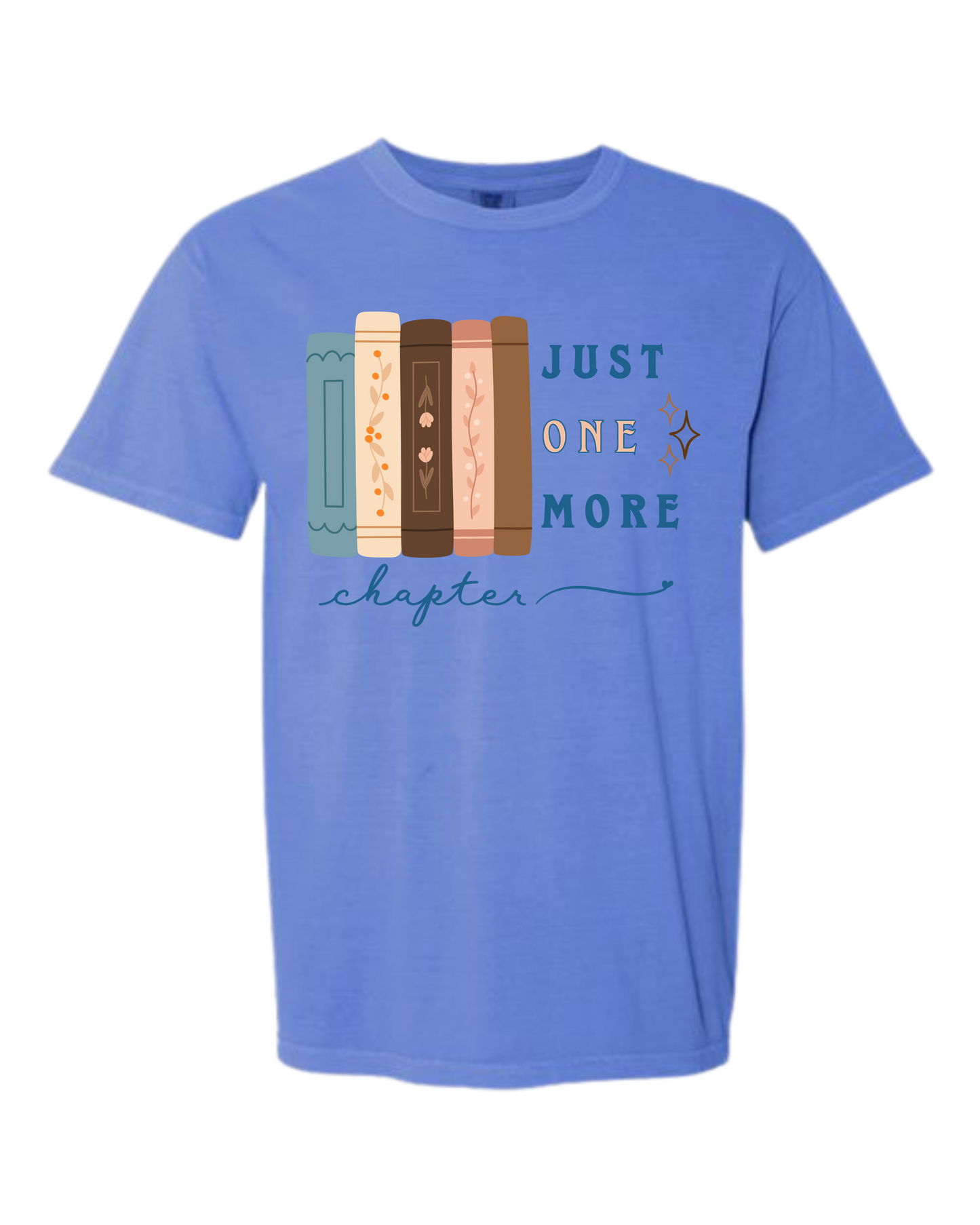 Just One More Chapter - Comfort Colors - Heavyweight Unisex Tee - Blues