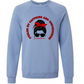 Football Moms Fueled By Caffeine and Touchdowns - Sponge Fleece Raglan Sweatshirt - Blues, Purples