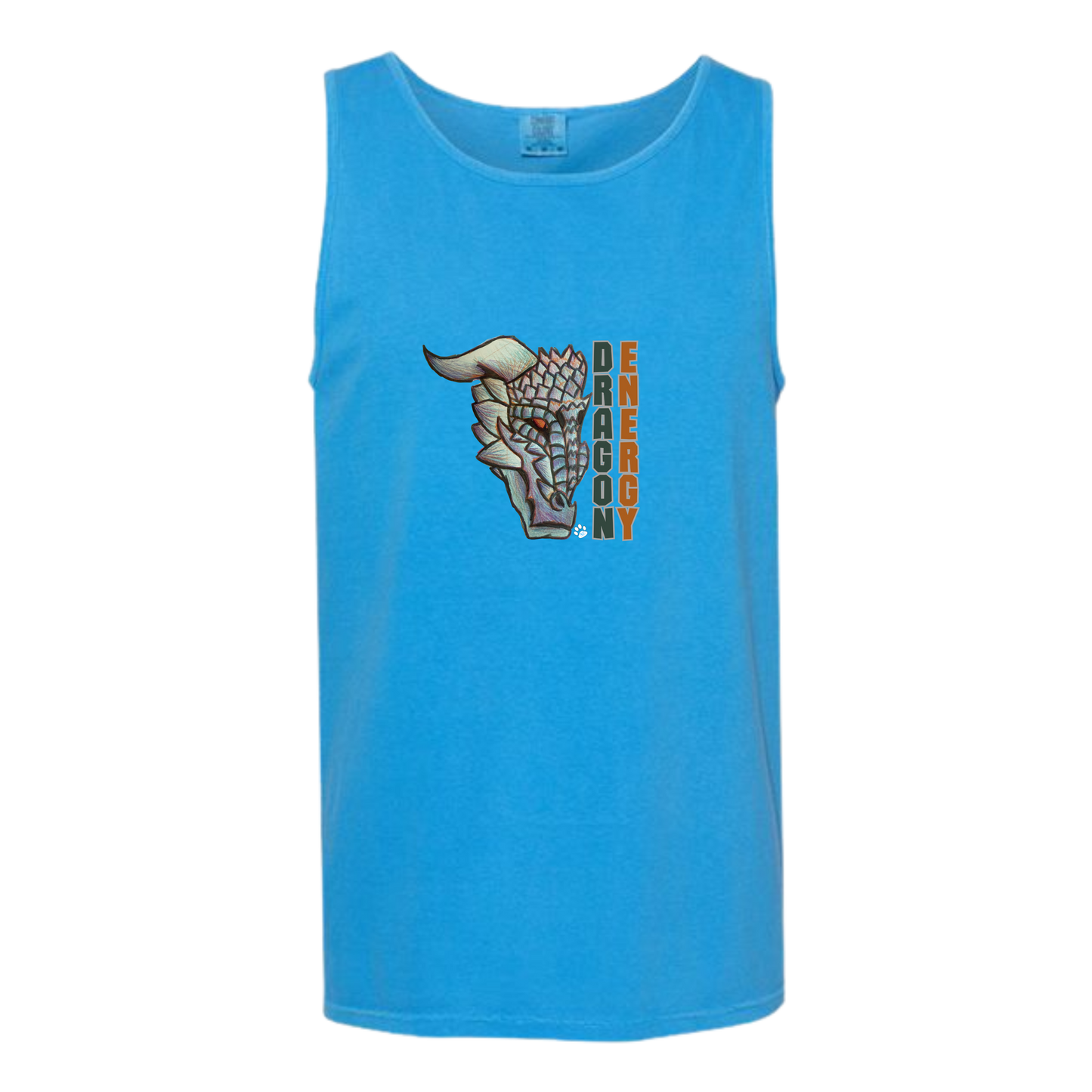 Dragon Energy - Comfort Colors - Unisex Tank - Neutral Colors & Blues