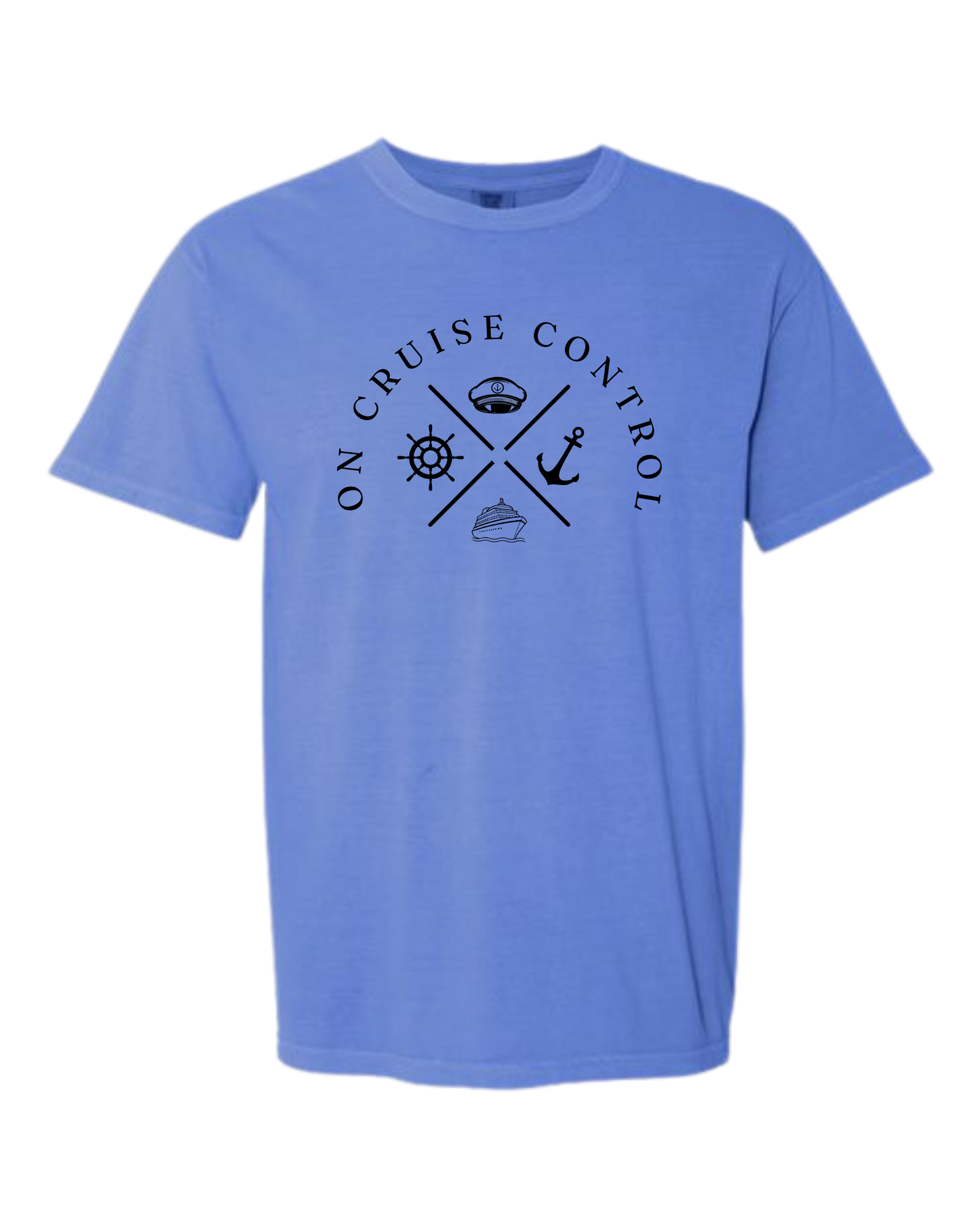 On Cruise Control - Comfort Colors - Heavyweight Unisex Tee - Blues