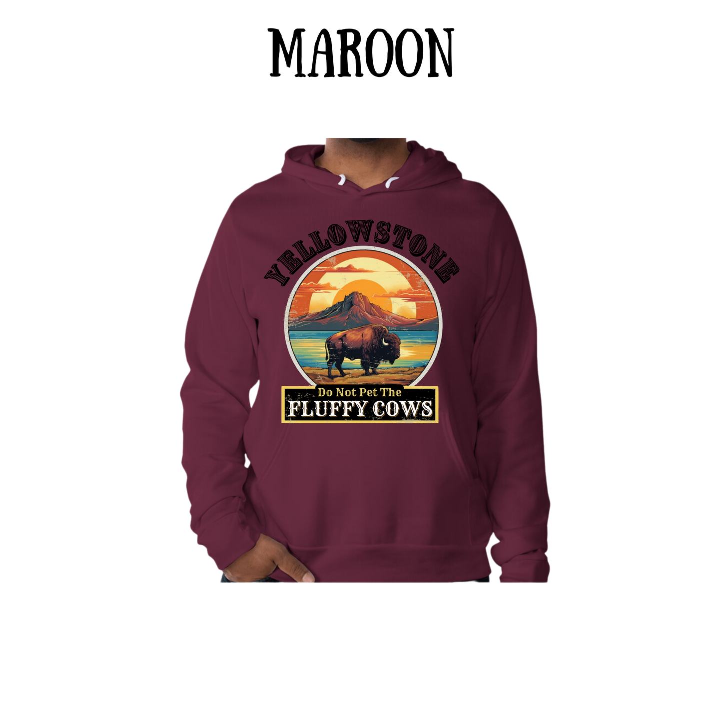 CP - Yellowstone: Fluffy Cows - Sponge Fleece Hoodie - Assorted Colors