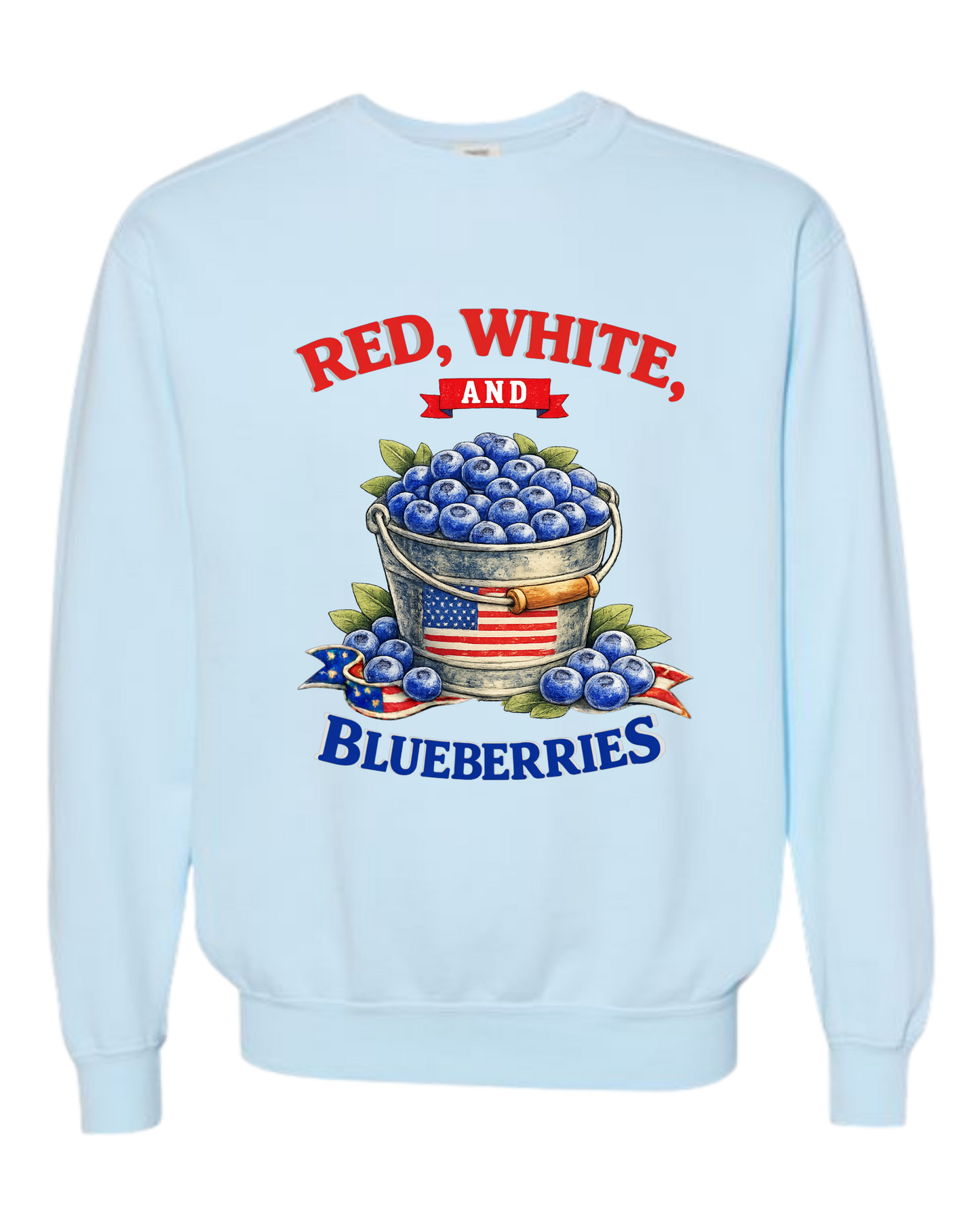 Red, White, And Blueberries - Comfort Colors - Sweatshirt - Blues