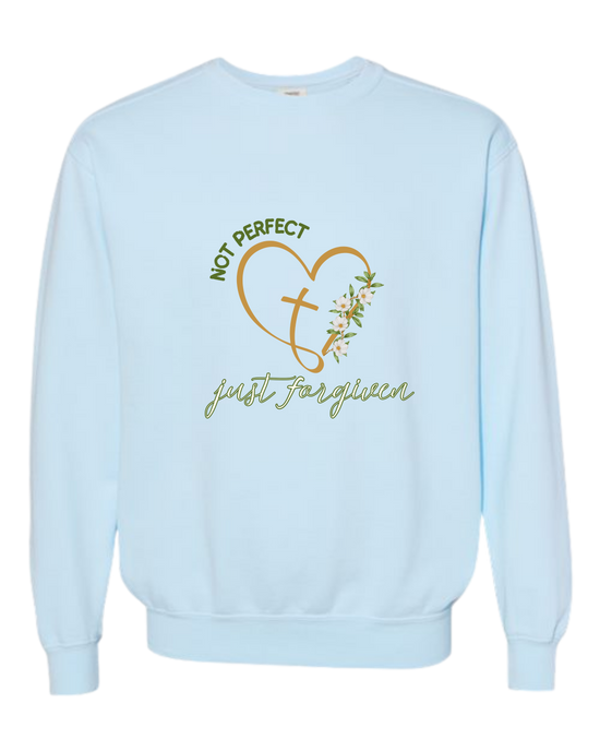 Not Perfect Just Forgiven - Easter - Comfort Colors - Sweatshirt - Blues