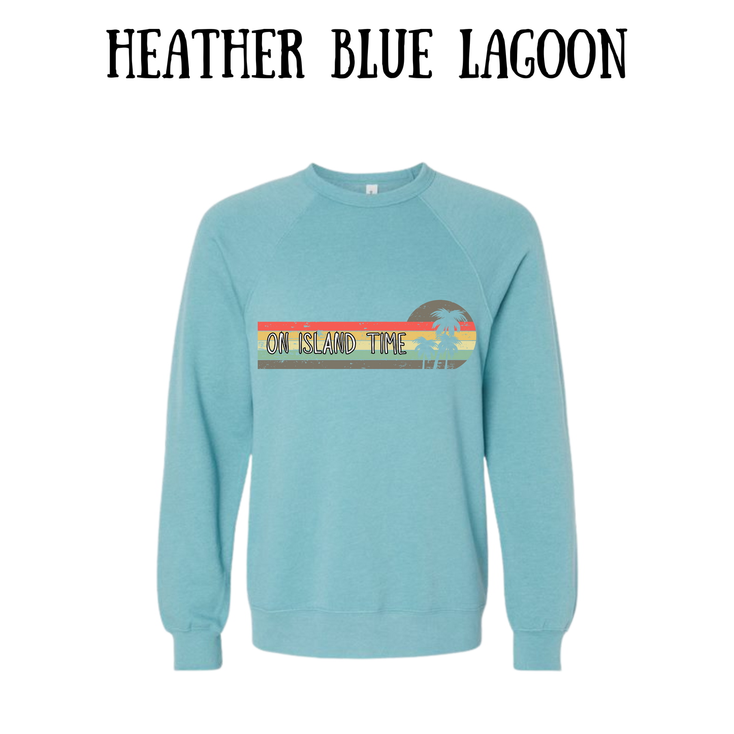 VP - On Island Time - Sponge Fleece Raglan Sweatshirt - Blues, Purples