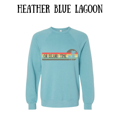 VP - On Island Time - Sponge Fleece Raglan Sweatshirt - Blues, Purples