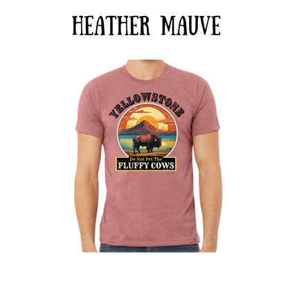 CP - Yellowstone: Fluffy Cows - Unisex Tee - Pinks, Purples, Neutrals