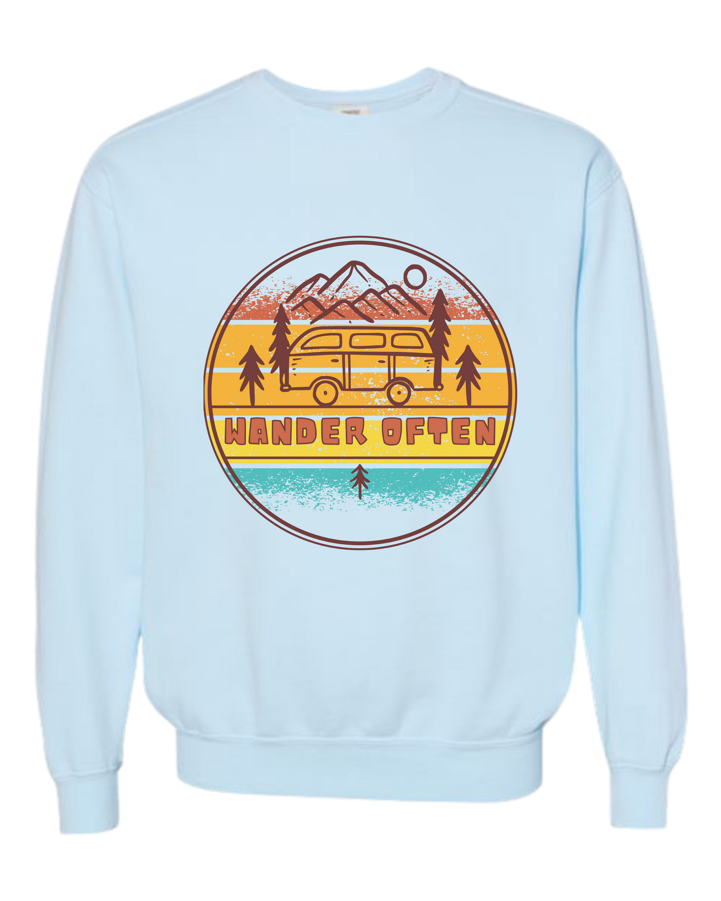 Wander Often - Comfort Colors - Sweatshirt - Blues