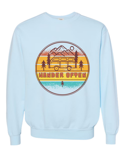 Wander Often - Comfort Colors - Sweatshirt - Blues