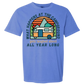 What Happens At The Campground - Comfort Colors - Heavyweight Unisex Tee - Blues