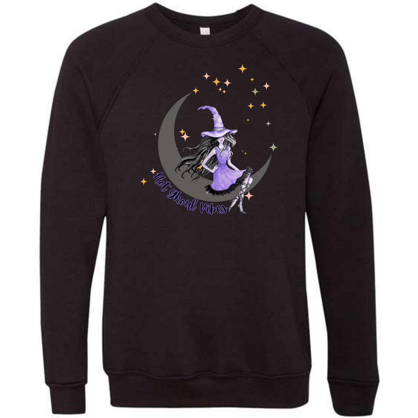 HP - Hot Ghoul Vibes - Sponge Fleece Raglan Sweatshirt - Greens, Neutrals