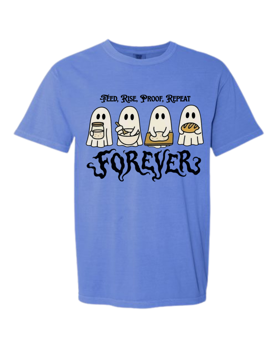 Sourdough Ghosties - Comfort Colors - Heavyweight Unisex Tee - Blues