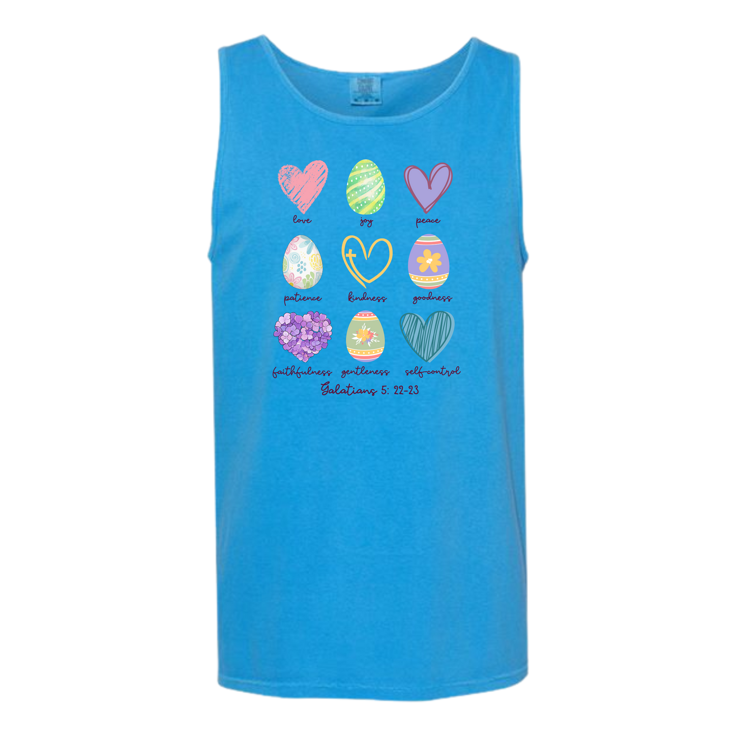 Galatians 5 - Easter - Comfort Colors - Unisex Tank - Neutral Colors & Blues
