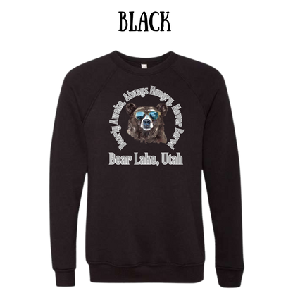 CP - Bear Lake Utah - Sponge Fleece Raglan Sweatshirt - Greens, Neutrals