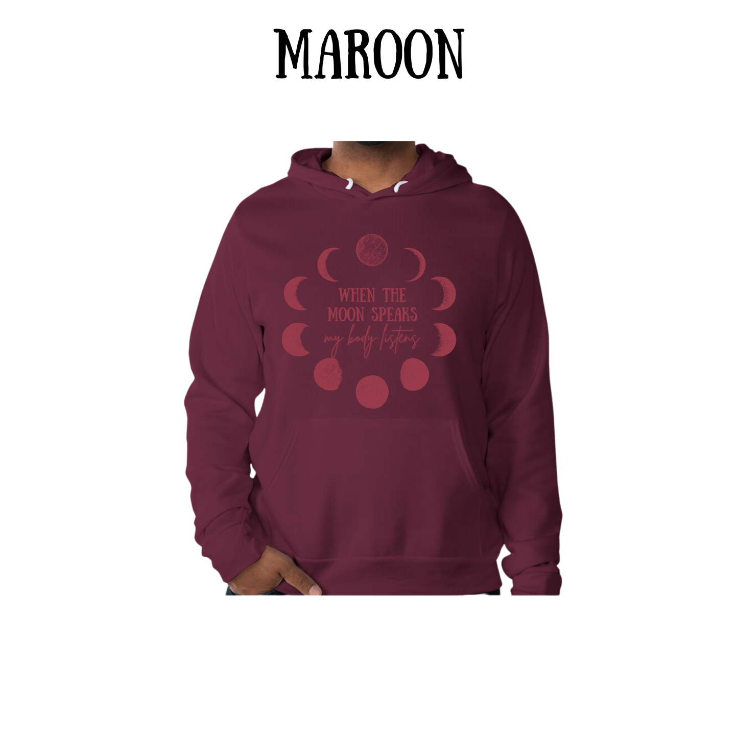 when the moon speaks - sponge fleece hoodie - assorted colors