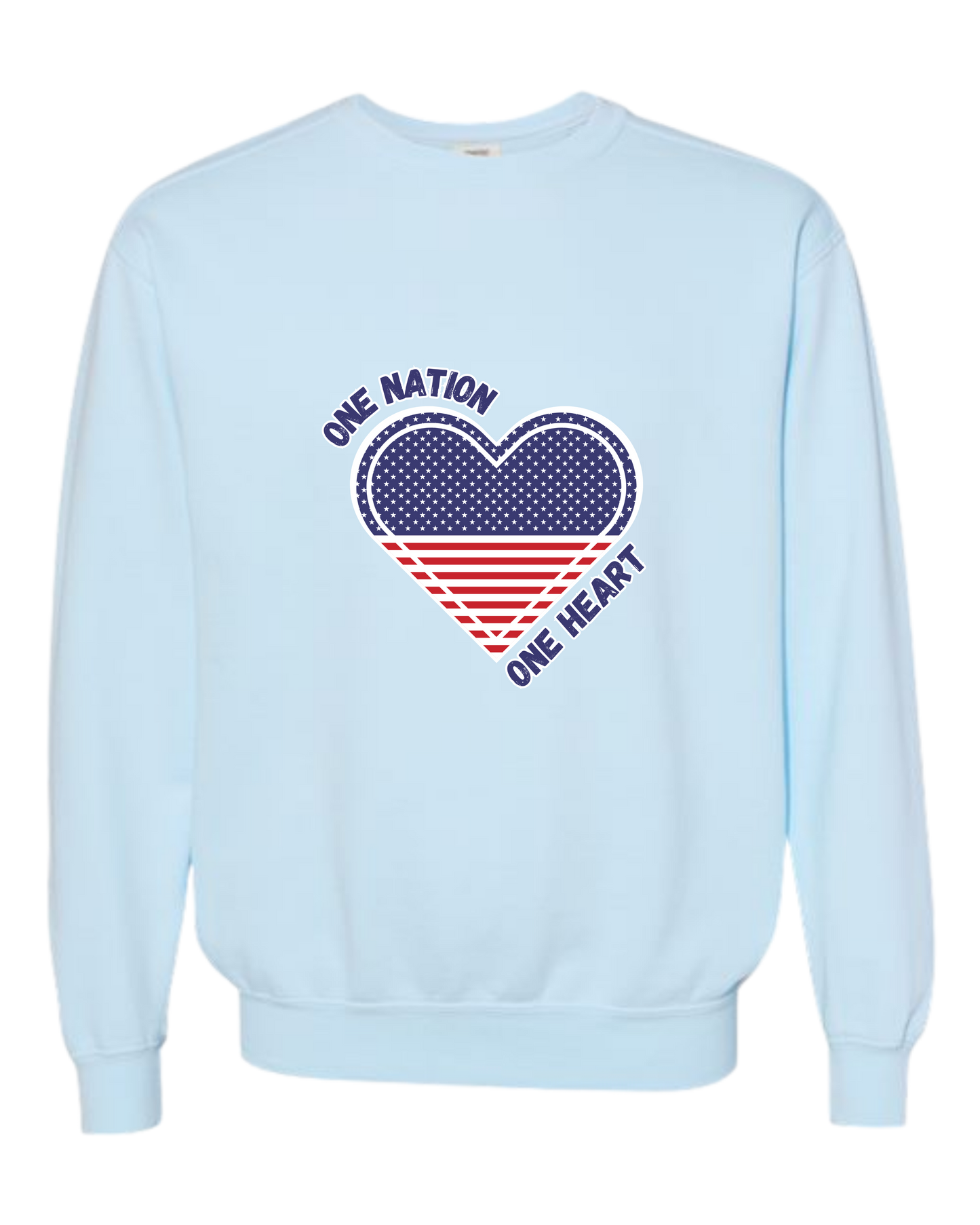 One Nation One Heart - Comfort Colors - Sweatshirt - Blues