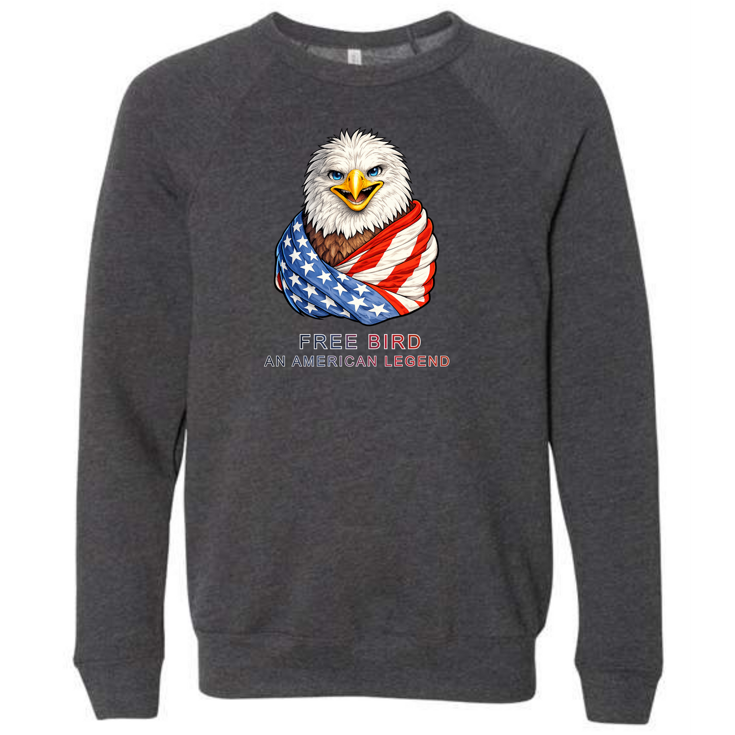 Free Bird An American Legend - Sponge Fleece Raglan Sweatshirt - Assorted Colors