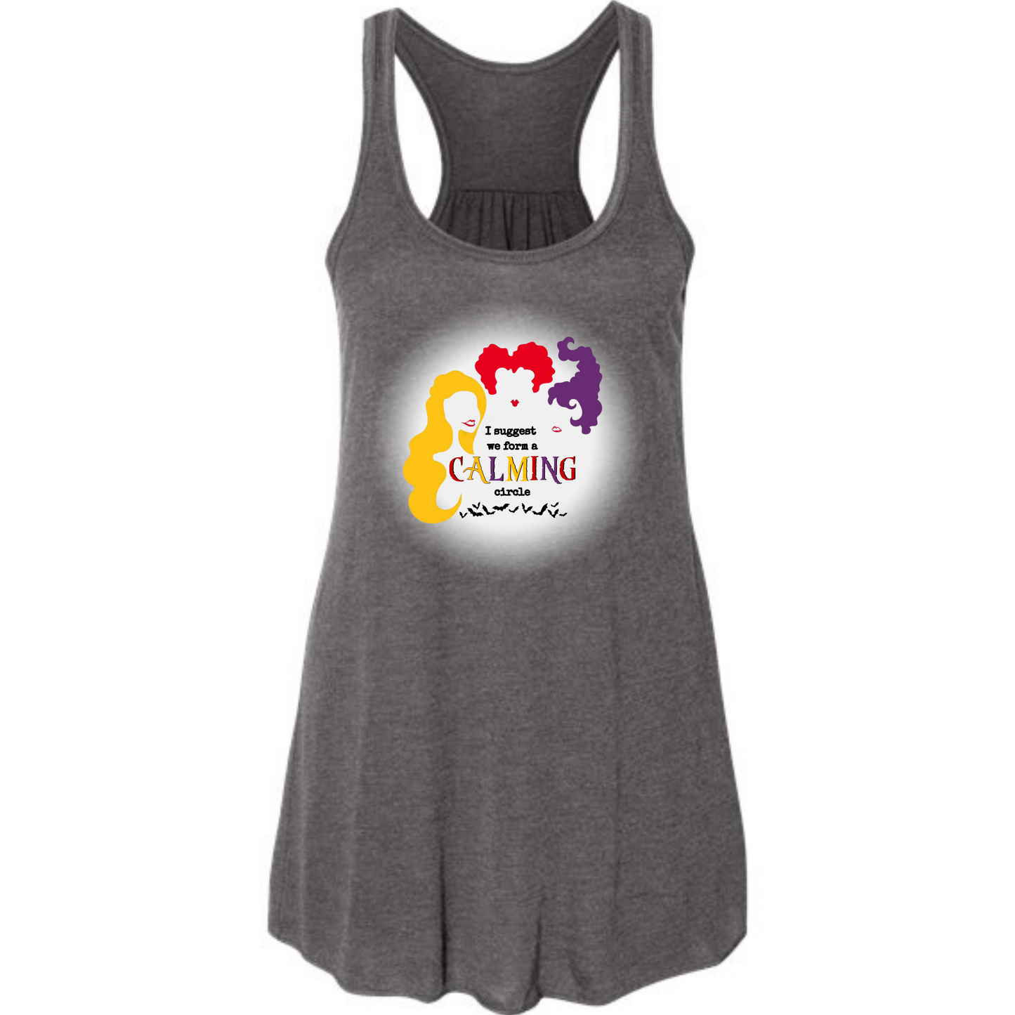 Calming Circle - Women's Flowy Racerback Tank - Assorted Colors