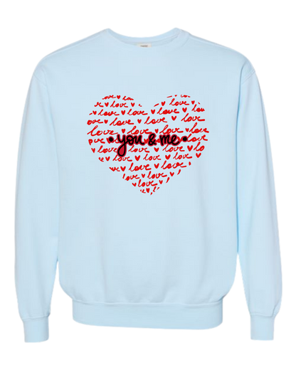 You & Me - Comfort Colors - Sweatshirt - Blues