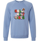 Holly Jolly Vibes - Sponge Fleece Raglan Sweatshirt - Blues, Purples