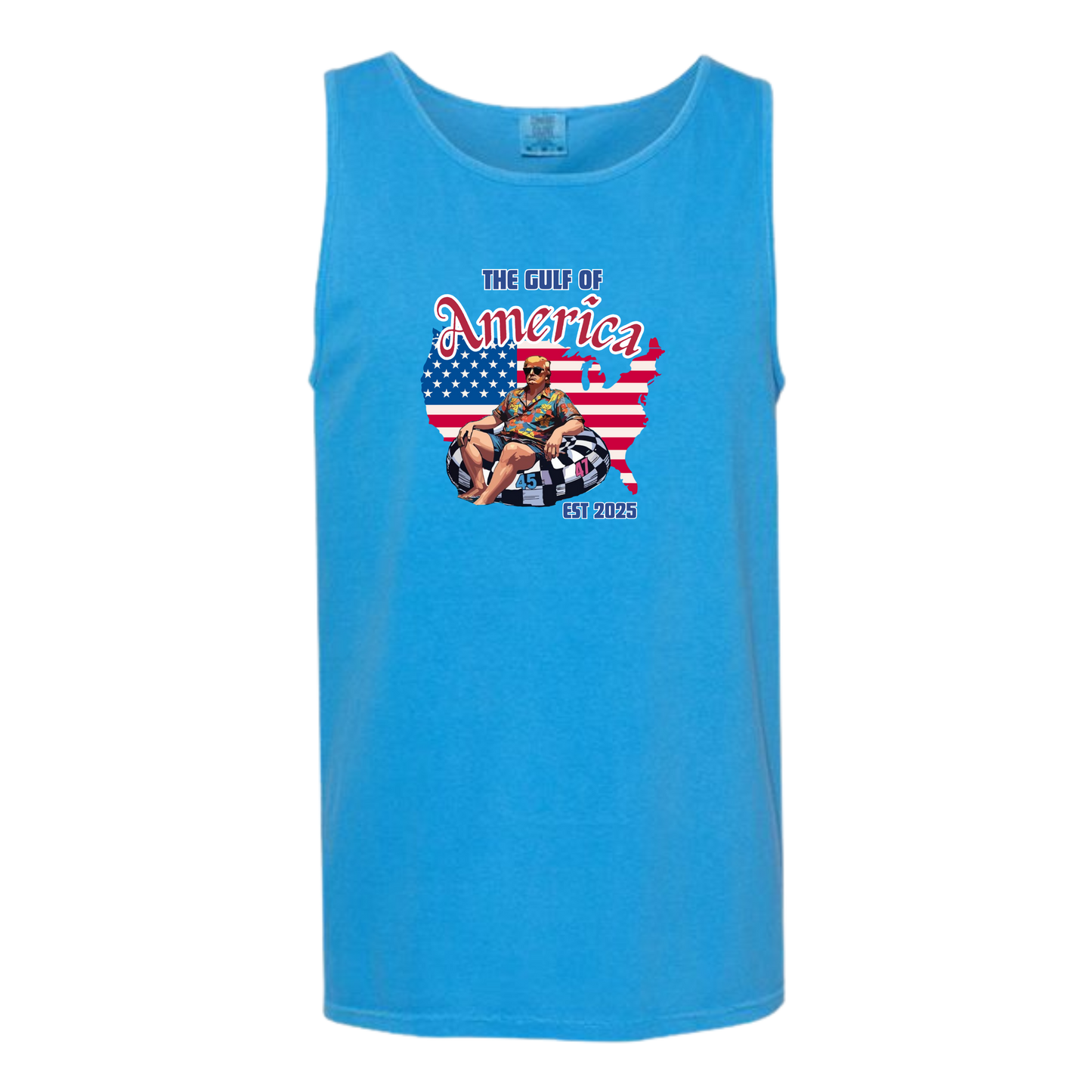 The Gulf of America - Comfort Colors - Unisex Tank - Neutral Colors & Blues