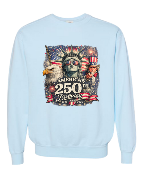 America's 250th Birthday - Comfort Colors - Sweatshirt - Blues