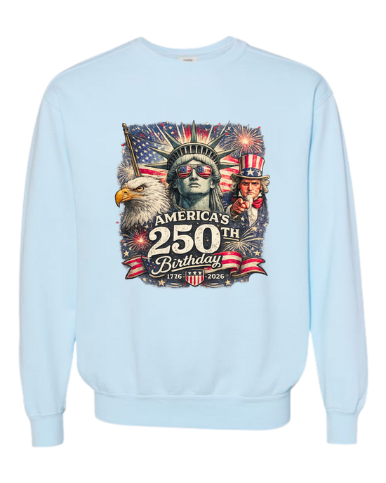 America's 250th Birthday - Comfort Colors - Sweatshirt - Blues