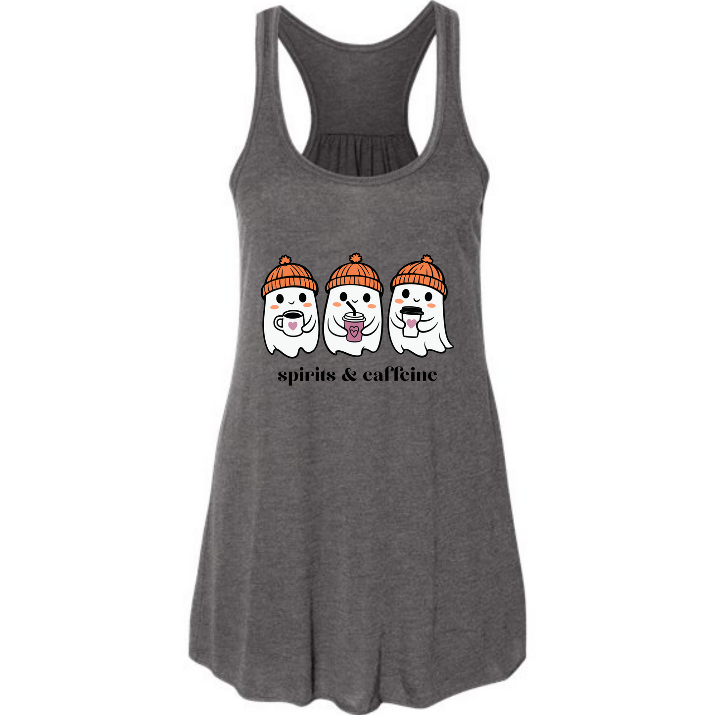 Spirits & Caffeine - Women's Flowy Racerback Tank - Assorted Colors