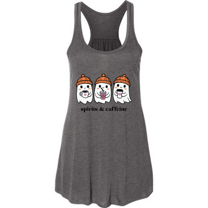 HP - Spirits & Caffeine - Women's Flowy Racerback Tank