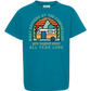 What Happens At The Campground - Comfort Colors - Heavyweight Youth Tee - Neutral Colors & Blues