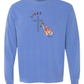 Loves Jesus & America too - Comfort Colors - Heavyweight Long Sleeve Tee - Blues & Greens