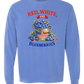 Red, White, And Blueberries - Comfort Colors - Heavyweight Long Sleeve Tee - Blues & Greens