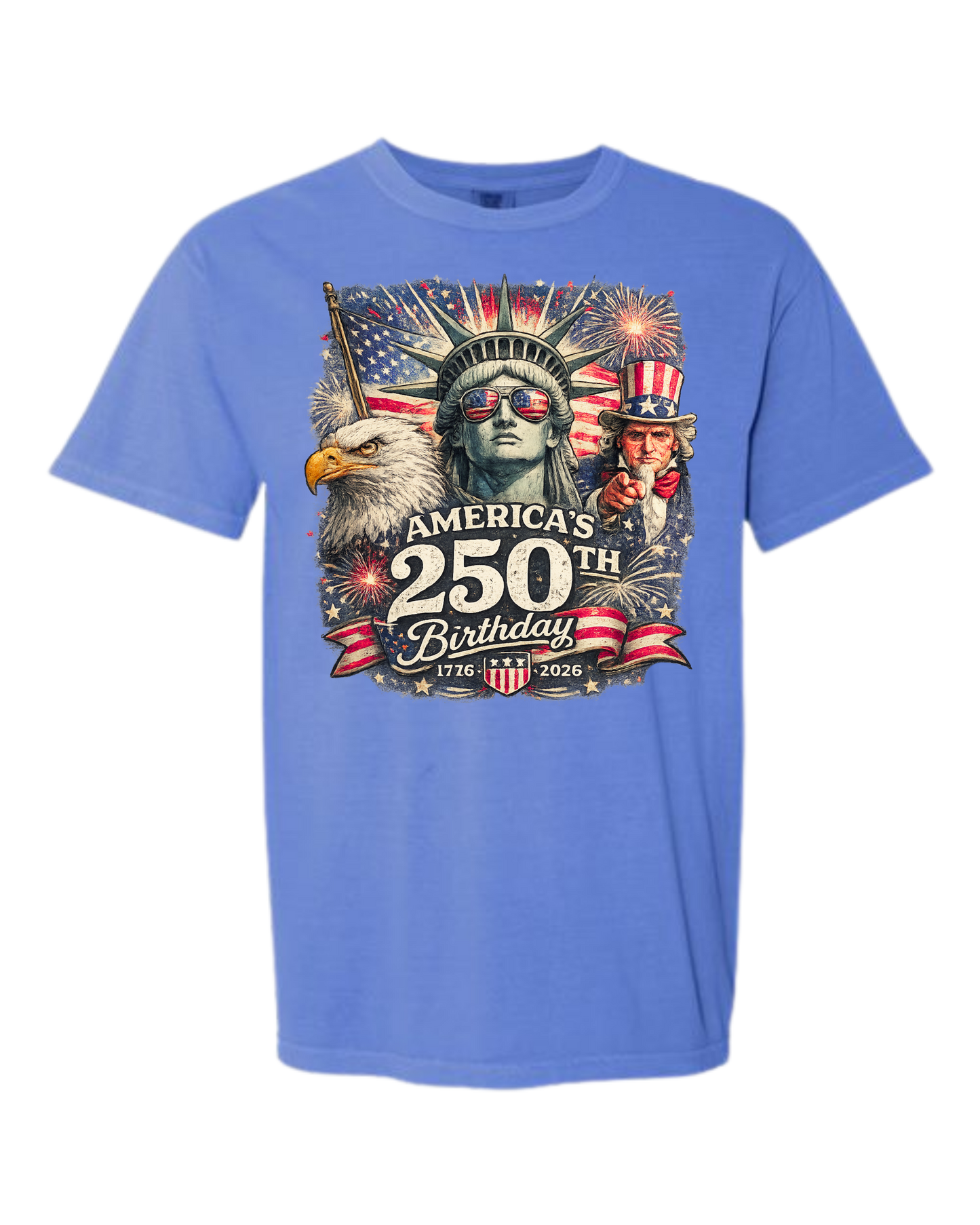 America's 250th Birthday - Comfort Colors - Heavyweight Unisex Tee - Blues