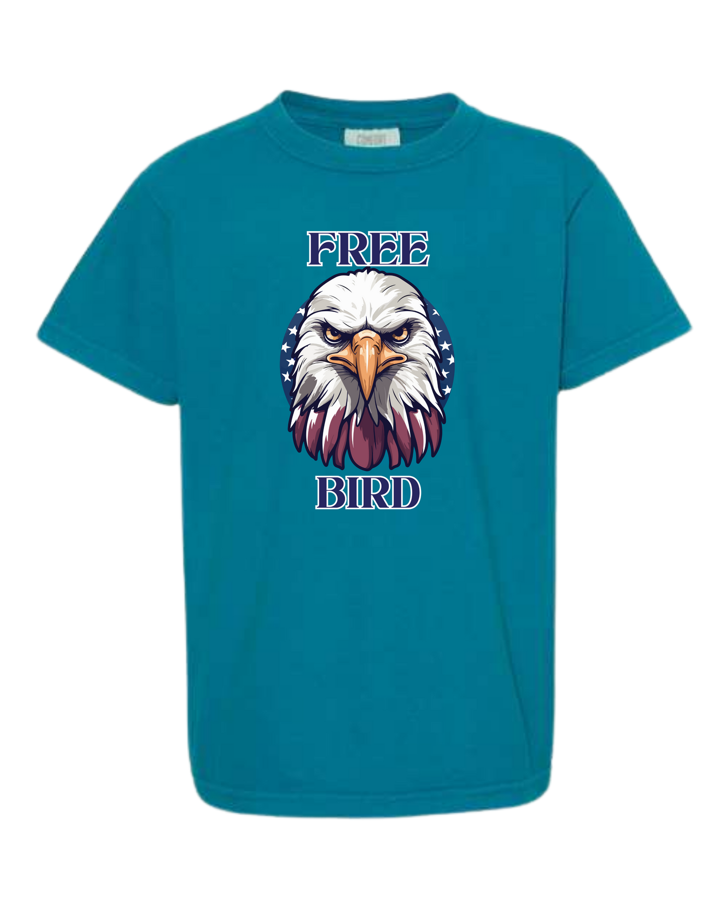 Free Bird - Comfort Colors - Heavyweight Youth Tee - Neutral Colors & Blues