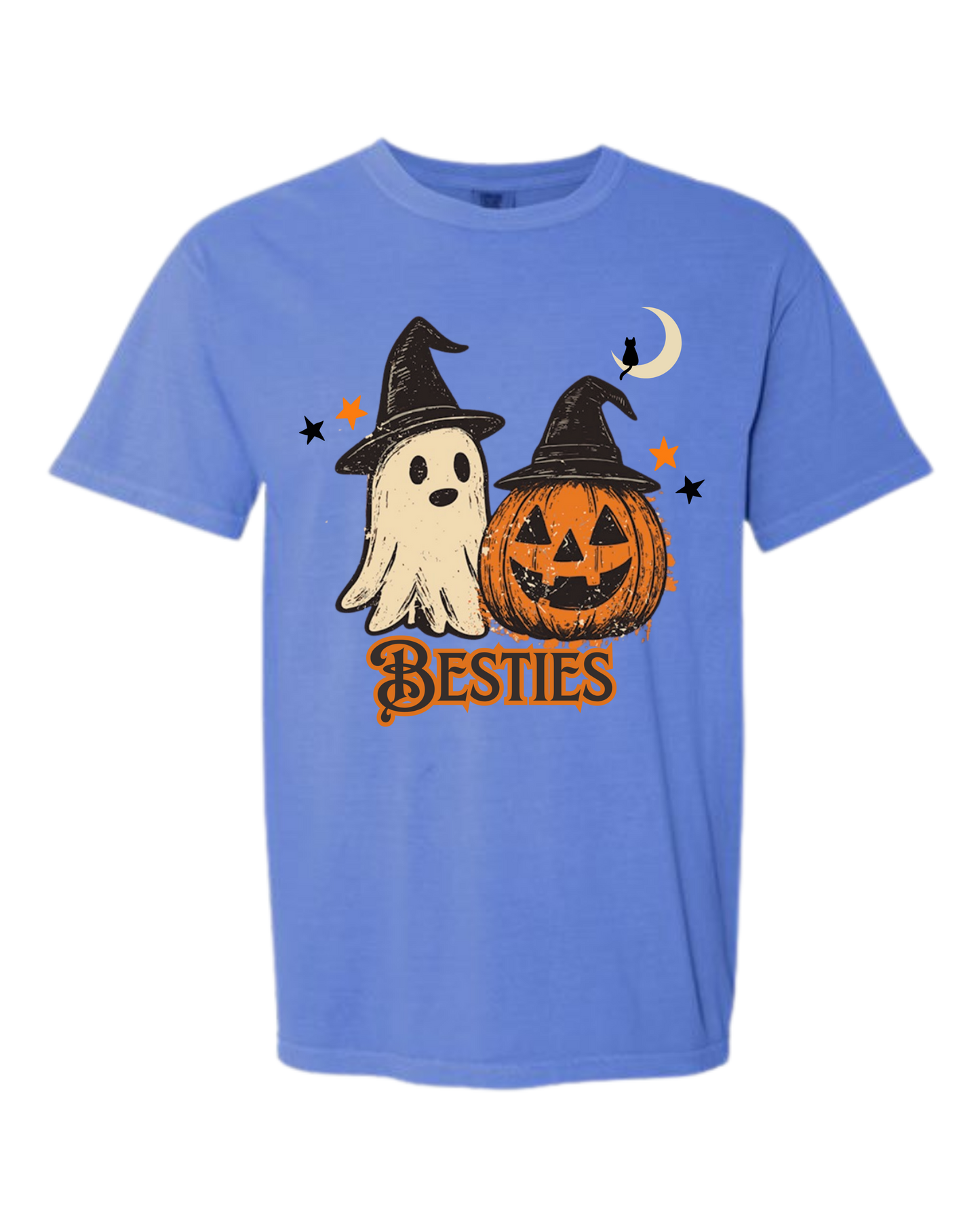 Halloween Besties - Comfort Colors - Heavyweight Unisex Tee - Blues