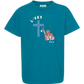Loves Jesus & America too - Comfort Colors - Heavyweight Youth Tee - Neutral Colors & Blues