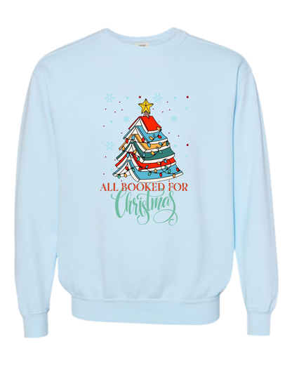 All Booked For Christmas - Comfort Colors - Sweatshirt - Blues