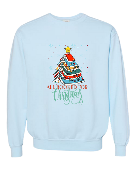 All Booked For Christmas - Comfort Colors - Sweatshirt - Blues