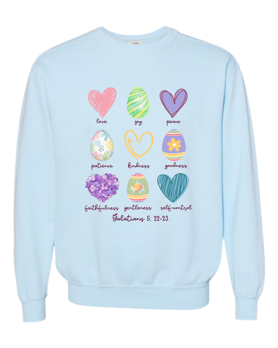 Galatians 5 - Easter - Comfort Colors - Sweatshirt - Blues
