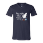 My Cat and I spill the tea about you - Bella+Canvas - Unisex V-Neck - Assorted Colors