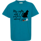 My Cat and I spill the tea about you - Comfort Colors - Heavyweight Youth Tee - Neutral Colors & Blues